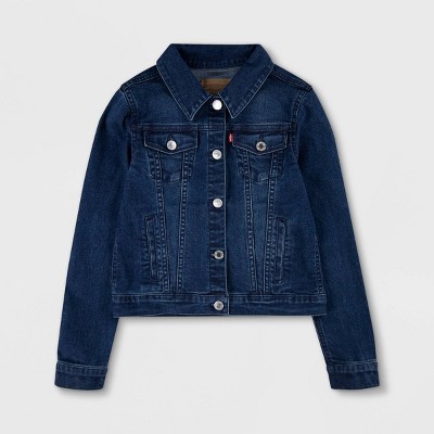 dark blue levi denim jacket