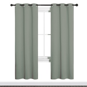 NICETOWN Grommet Top Blackout Curtains, Thermal Insulated Noise Reducing Window Drapes (Set of 2) - 1 of 4