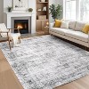 9x12,Runner Rug Soft Vintage Distressed Washable Rug Runners for Hallways Non-Slip Kitchen Runner Low Pile Retro Abstract Grey - 2 of 4