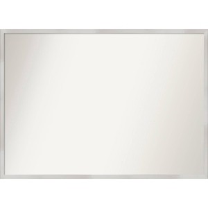 40" x 29" Non-Beveled Svelte Silver Wood Wall Mirror - Amanti Art: Modern Rectangle, Wall Mount, Includes Hardware - 1 of 4