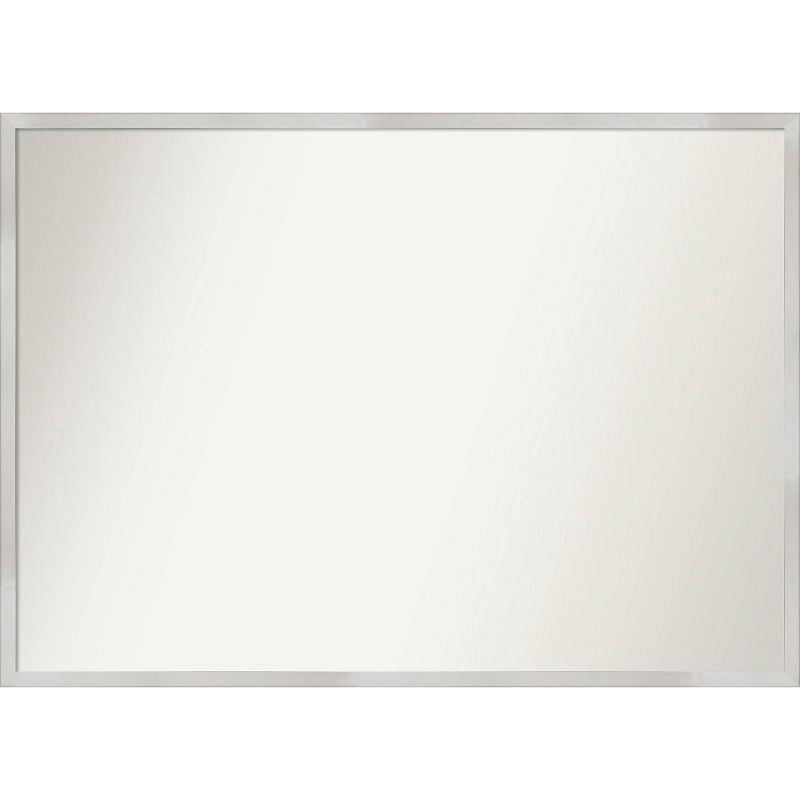 40&#34; x 29&#34; Non-Beveled Svelte Silver Wood Wall Mirror - Amanti Art, 1 of 10