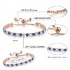 Tennis Bracelets for Women White Gold Plated Diamond AAA+ Cubic Zirconia CZ Dainty Classic Adjustable Slider - 2 of 4