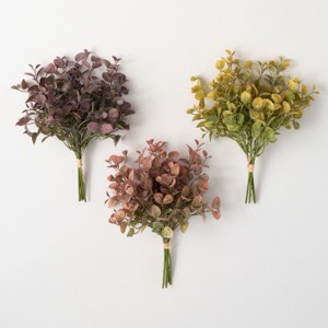 13"H Sullivans Rich-Hued Eucalyptus Bundles Set of 3, Multicolor - 1 of 3