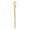 Black Bow Jewelry Men's 14k Yellow Gold Nugget Style Cross Pendant, 23 x 50mm - 2 of 4