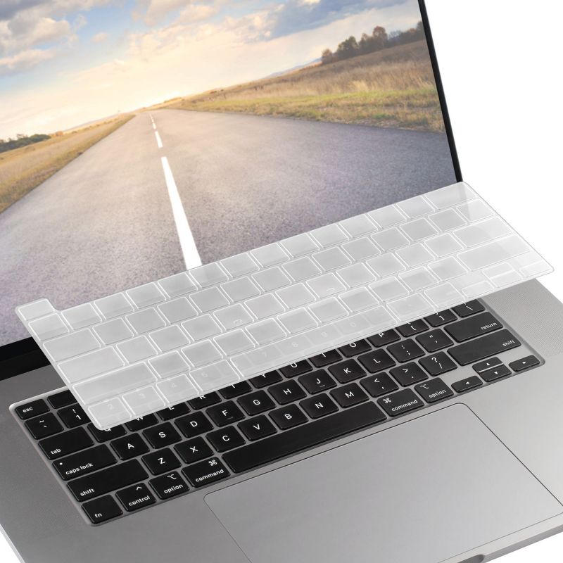 Insten Keyboard Cover Protector Compatible with 2020 Macbook Pro 13" and 16", Ultra Thin Silicone Skin, Tactile Feeling, Anti-Dust, Clear, 1 of 6