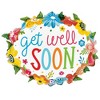 LoonBalloon 25 Inch Get Well Floral Wreath Balloon with 4 Latex Balloons – Elegant Get Well Soon Balloon Set - 2 of 3