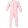 Hudson Baby Infant Girl Cotton Zipper Sleep and Play 3pk, Pink Safari - 3 of 4