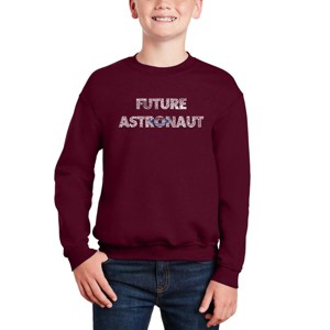 LA Pop Art Future Astronaut - Boy's Word Art Crewneck Sweatshirt - 1 of 4