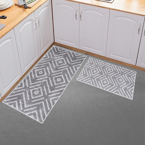 Non Skid Washable Kitchen Runner Rug Set Of 2 - 70 % Cotton Kitchen ...