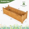 Tangkula Patio Wooden Raised Garden Bed Rectangular Garden Planter w/ Drainage System - 4 of 4