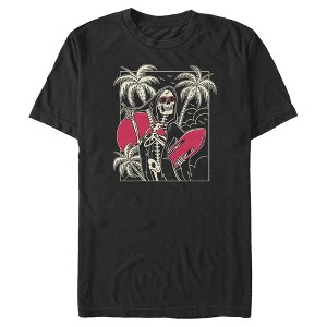 Men's Lost Gods Grim Reaper Surf Scene T-Shirt - 1 of 4