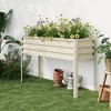 Galvanized Raised Garden Bed with Legs - 31.5" Tall, Watering Reservoir & Drainage, Steel Planter - 2 of 3
