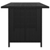 Dining Table Black PE rattan, Powder-Coated Steel Medium Durable vidaXL - 3 of 4