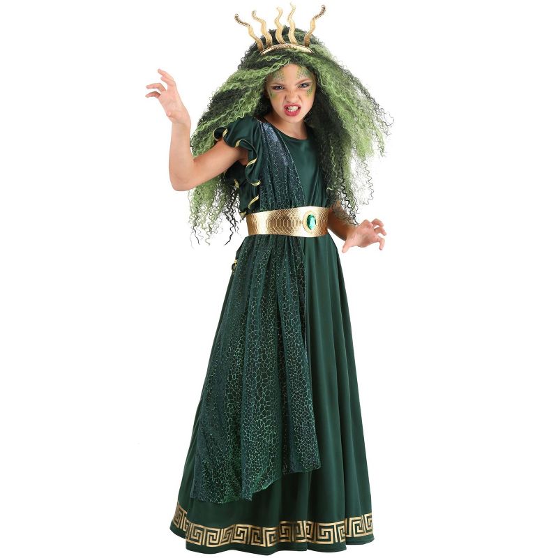 HalloweenCostumes.com Girls Medusa Halloween Costume, 1 of 9