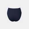 Women's Ribbed Dark Navy High-Rise Bikini Bottoms - Cupshe - 2 of 4