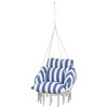 Outsunny Hanging Hammock Chair, Cotton Rope Macrame Swing Chair with Large Cushion, Chain, Steel Frame for Indoor Outdoor Patio Balcony - 4 of 4