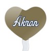 University of Akron Secondary Heart Love Cupcake Picks Toppers Decoration Set of 6 - 2 of 4