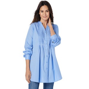 Woman Within Plus Size Perfect Pintuck Tunic - 1 of 4