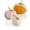 Shiraleah Set Of 3 Assorted Felt Mulicolor Decorative Pumpkins - 3 of 4