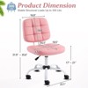 Karl Home | 22.1 Inch Upholstered PU Lattice Swivel Office Chair - 3 of 4
