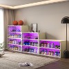 PDTEND 31.1 in. Led Light Shoe Box Three Layers with Glass Doors - 4 of 4