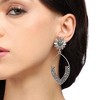 SOHI Women's Crystal Silver Party Drop Earrings - 4 of 4