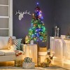 Whisen 6FT Prelit Pencil Artificial Christmas Tree with 442 Branches, 175 LED Lights, Steel Base - Green - 2 of 4