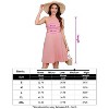 Coolmee Women Casual Smocked Maternity Crewneck Ribbed Knitted A-Line Hem Sleeveless Mini Dress - 4 of 4