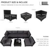 Maggift 7-Piece Patio Seating Set, All-Weather Wicker Rattan Sectional Sofa with One Side Tables for Poolside, Patio, Gray, 41.3" * 28.3" * 29.3" - 2 of 4