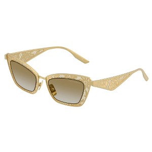 Dolce & Gabbana DG 2311 12246E Womens Cat-Eye Sunglasses Matte Gold 51mm - 1 of 3