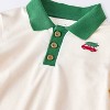 Baby Boys' Christmas Holiday 2pc Long Sleeve Polo Shirt and Knit Corduroy Pants Set - Cloud Island™ Cream - 3 of 4