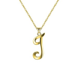 Elegant personalized touch: Stylish 14K Gold plated initial necklace. Adds sophistication and meaning to your look. - 1 of 2