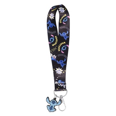 Disney Lilo & Stitch Charm Wrist Lanyard for Keys, Badge, ID - Stitch Cute Charm Wristlet Keychain Accessories