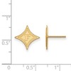 Black Bow Jewelry 14k Yellow Gold Plated Sterling Silver Furman Paladins NCAA Post Earrings - 2 of 3