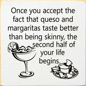 Slickblue Funny Queso & Margarita Wood Sign – Rustic Wall Decor for Kitchen or Bar – 7x7 Inches, Color Options - 1 of 3