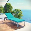 Modway Shore Outdoor Patio Aluminum Chaise with Cushions - 4 of 4