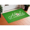 HomeRoots 17" X 29" Green And White Aloha Outdoor Coir Door Mat - 2 of 4