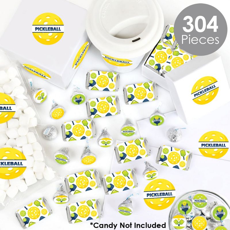 Big Dot of Happiness Let’s Rally - Pickleball - Birthday or Retirement Party Candy Favor Sticker Kit - 304 Pc, 2 of 9