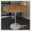 LeisureMod 48" Round Bar Height Dining Table with MDF Top and White Stainless Steel Pedestal Base Verve Collection - 4 of 4