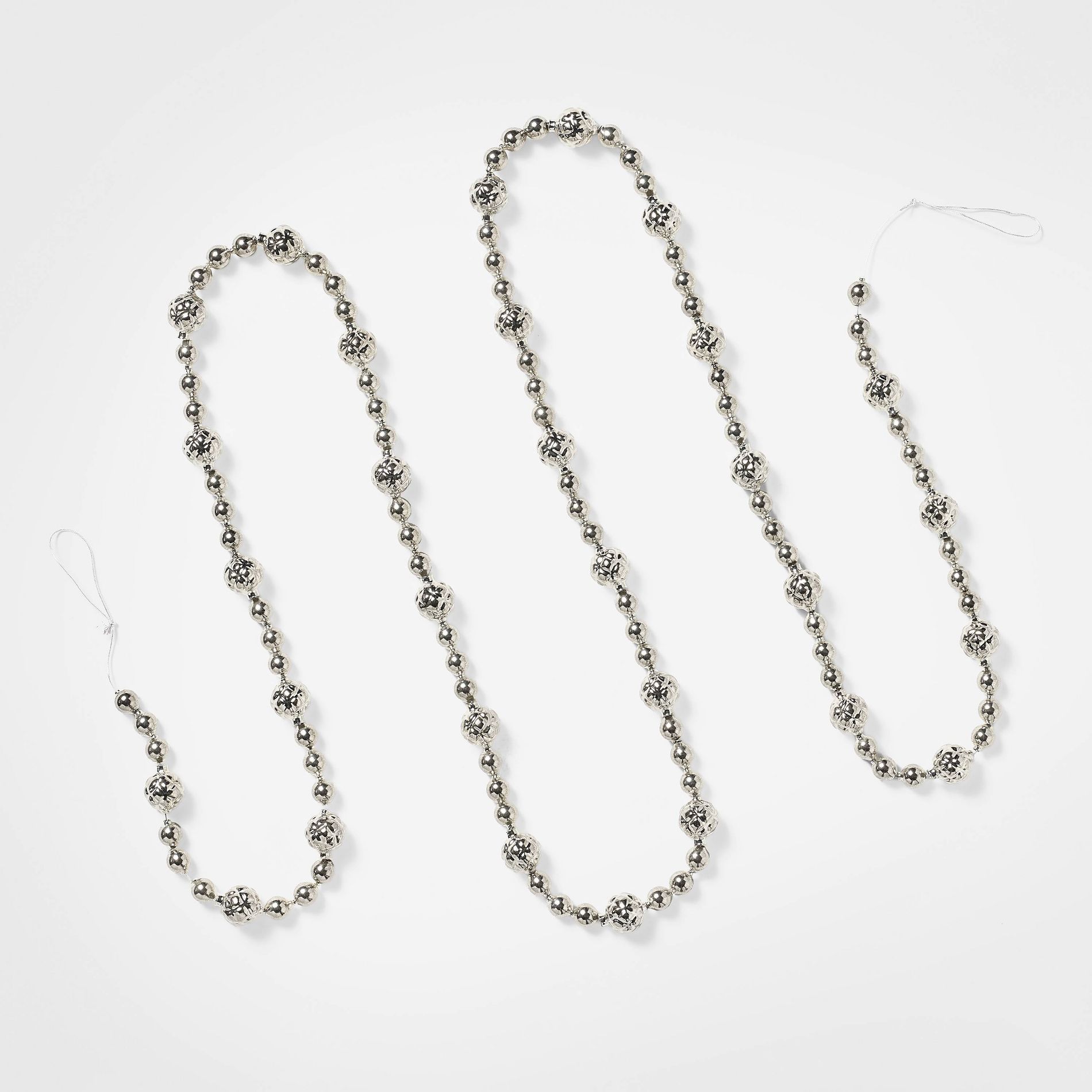 96" Silver and Glass Beaded Garland - Threshold™ designed with Studio McGee: