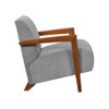 Cesicia 28.5" x 32.5" x 30"H Gray Solid Wood Ultra-Modern Accent Chair for Living Room - 4 of 4
