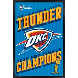 Trends International NBA Oklahoma City Thunder - 2025 NBA Finals Team Logo Framed Wall Poster Prints - 1 of 4