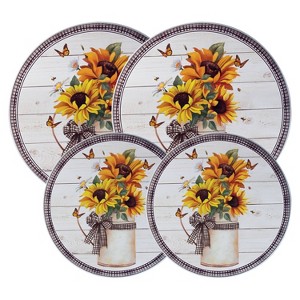 Range Kleen 4pk Round Garden Harvest Burner Kover Set by Lucca Sheppard: Multicolored Tin Stove Burner Covers, Decorative Accent - 1 of 4