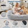 Human Dog Bed with Faux Fur, 65"x41"x12" Egg-Crate Orthopedic Foam, Removable Cover, Handle & Side Pocket for Adults & Pets - 3 of 4