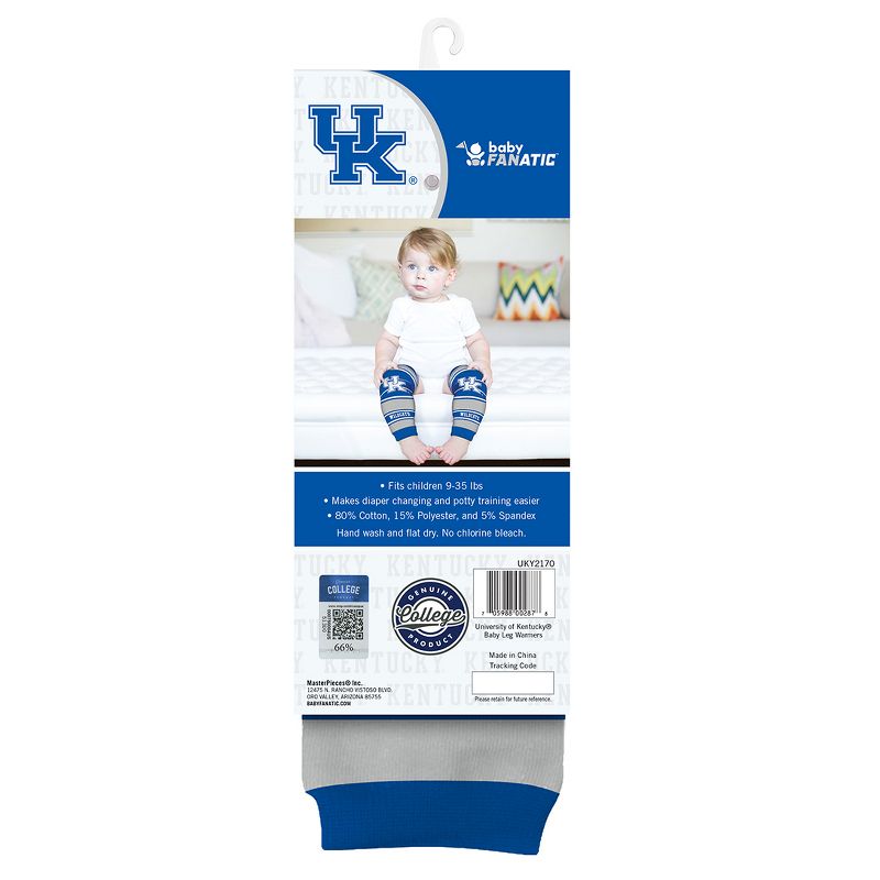 Baby Fanatic Officially Licensed Toddler & Baby Unisex Crawler Leg Warmers - NCAA Kentucky Wildcats, 2 of 7