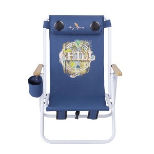 Margaritaville Outdoor Folding Chair with Wireless Speakers - Blue - 1 of 4