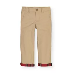 Hope & Henry Boys' Lined Stretch Chino Pant (Curds & Red Tartan, 5)