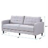 CAVINAS 74" Modern Sofa with Armrests for Living Room,2-Seater Upholstered Couch,High Resilience Love Seat Sofa,Solid Wood Frame Comfy Couch - 3 of 4