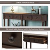 PAGED Rustic Solid Wood Console Table with 2 Drawers & Tapered Legs, Distressed Finish Sofa Table Narrow Long, Modern Narrow Entryway Table - 2 of 4