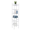 Honey-Can-Do 6-Tier Bathroom Storage Shelving Unit White: Space-Saving, Steel Frame, Includes Anti-Tip Hardware - 2 of 4